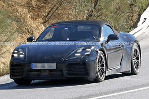 Porsche 718 Boxster EV Spied With Production Headlights